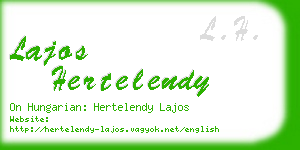 lajos hertelendy business card